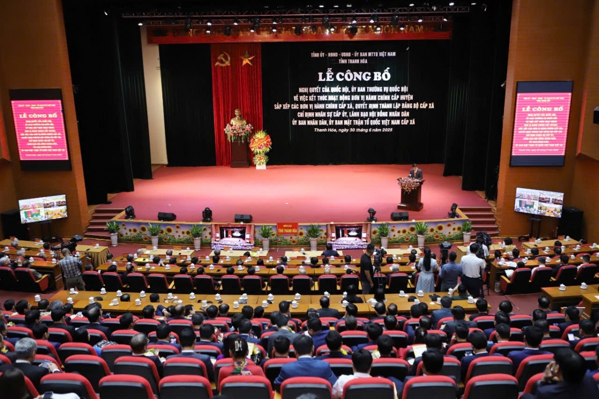 Thanh Hóa công bố các nghị quyết, quyết định của Trung ương, của tỉnh về sắp xếp tổ chức bộ máy và đơn vị hành chính