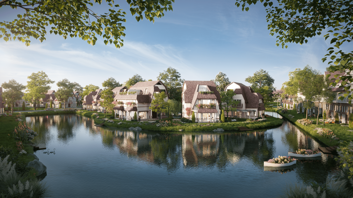 Đảo Châu Âu với 10ha mặt nước tạo nên một trong 3 giá trị cốt lõi tạo nên hệ sinh thái sống toàn diện