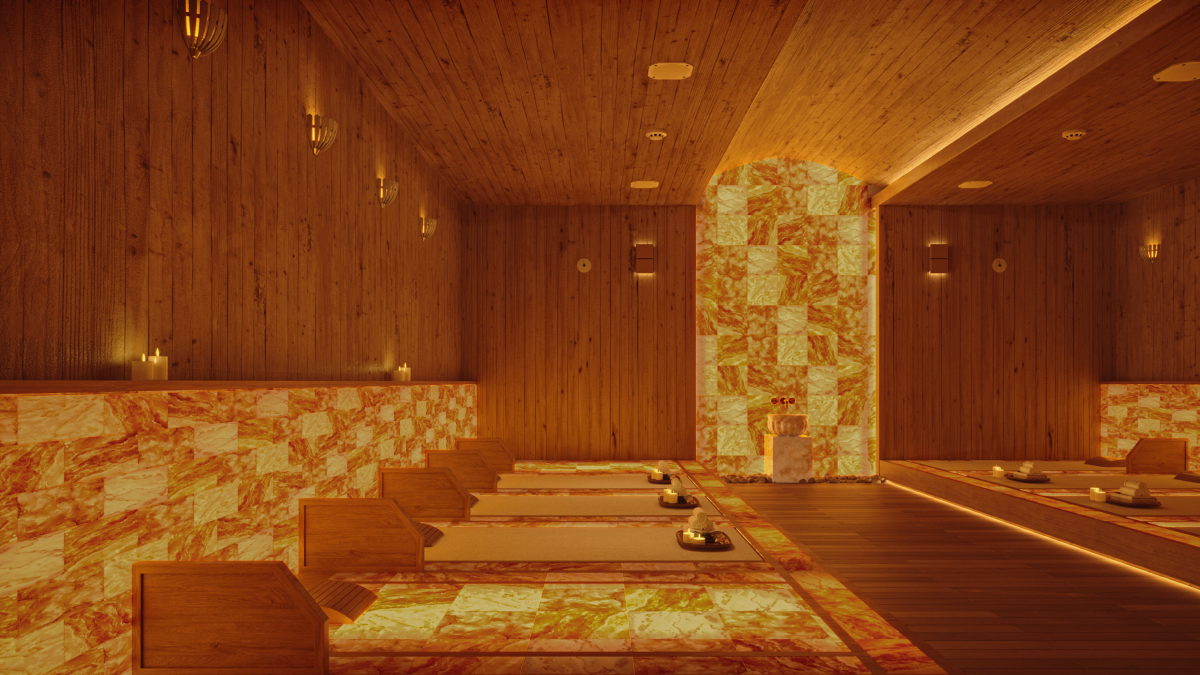 Giường đá nóng tại Wellness Clubhouse