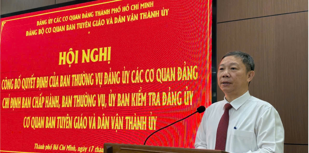 Chỉ định Ban Chấp hành Đảng bộ cơ quan Ban Tuyên giáo và Dân vận Thành ủy TP. Hồ Chí Minh