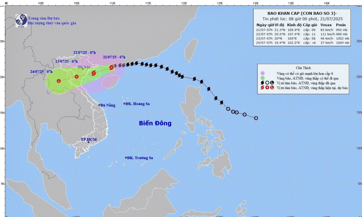 Đường đi của báo số 3