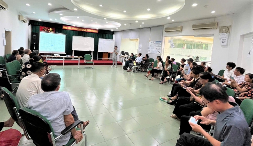 Quang cảnh lớp tập huấn.