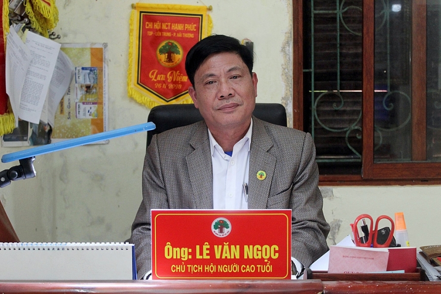 Ông Lê Văn Ngọc, nguyên Chủ tịch Hội Người cao tuổi huyện Thiệu Hóa (cũ).