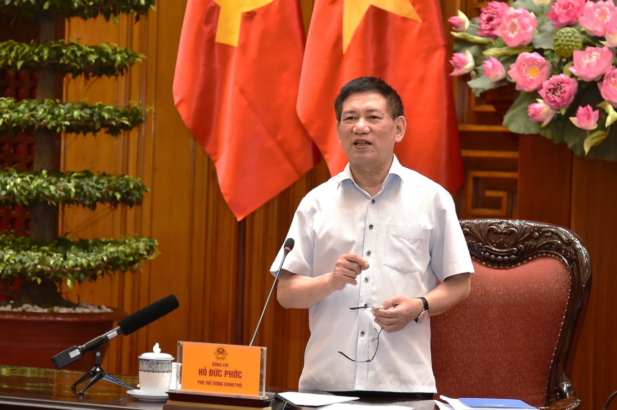 Phó Thủ tướng Chính phủ Hồ Đức Phớc họp với các bộ, ngành, hiệp hội, doanh nghiệp chứng khoán, bất động sản về dự án Luật Thuế thu nhập cá nhân (thay thế). Ảnh: VGP