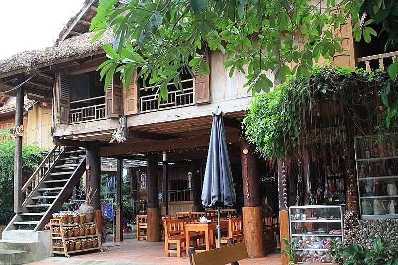 Nhà sàn ở Mộc Châu.