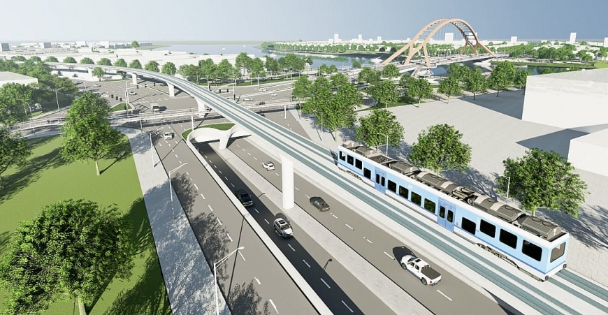 Phối cảnh cụm nút giao thông dẫn lên cầu Hòa Xuân sẽ được Đà Nẵng đầu tư (Ảnh: Sở Xây dựng)