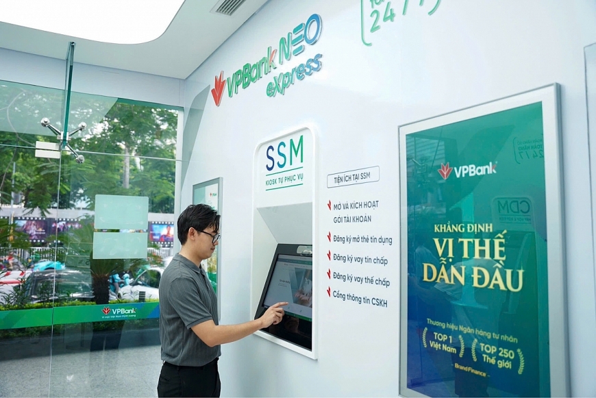 Khu vực tự phục vụ 24/7 với hệ thống máy giao dịch đa chức năng