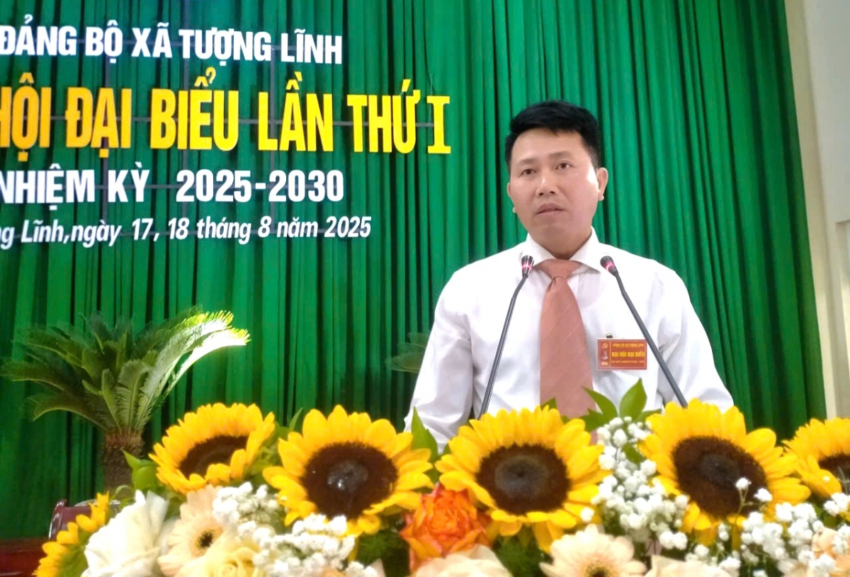 Ông Lê Đình Trang được chỉ định giữ chức Bí thư Đảng bộ xã Tượng Lĩnh