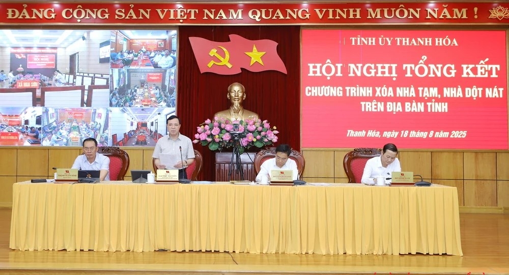 Bí thư tỉnh Ủy Nguyễn Doãn Anh chủ trì Hội nghị xóa nhà tạm, nhà dột nát tỉnh Thanh Hóa được 