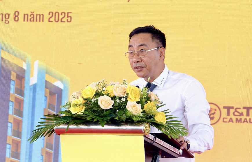 Ông Nguyễn Anh Tuấn, Phó Tổng Giám đốc Tập đoàn T&T Group phát biểu tại lễ khởi công