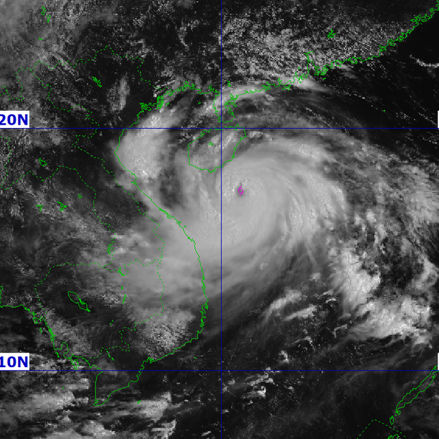 Ảnh chụp mây vệ tinh. Nguồn NCHMF