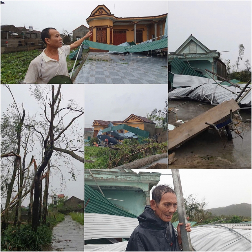 Hơn 1.000 ngôi nhà dân ở xã ven biển Lộc Hà bị tốc mái 