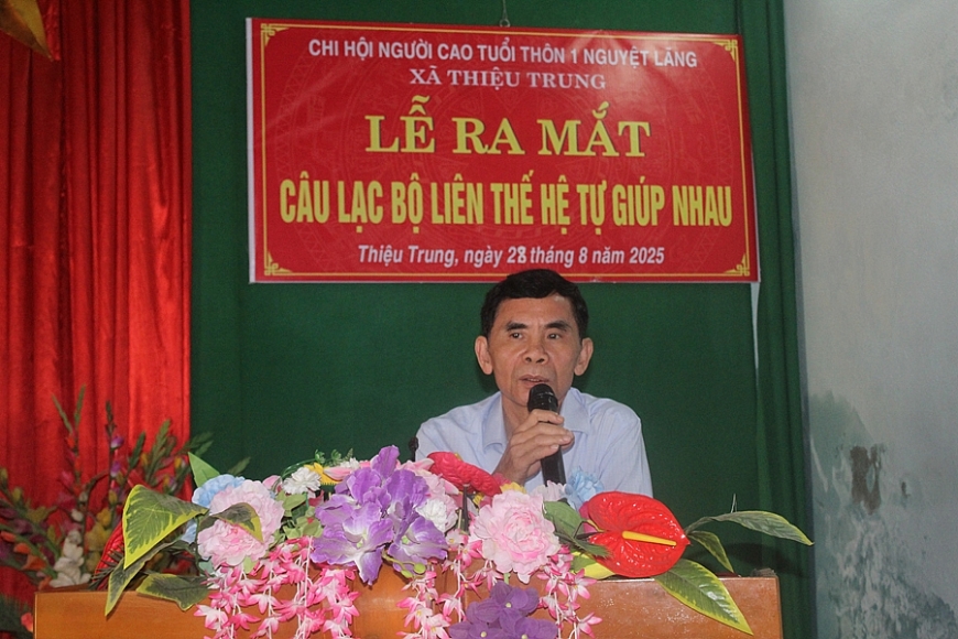 Ra mắt CLB Liên thế hệ tự giúp nhau thôn 1 Nguyệt Lãng
