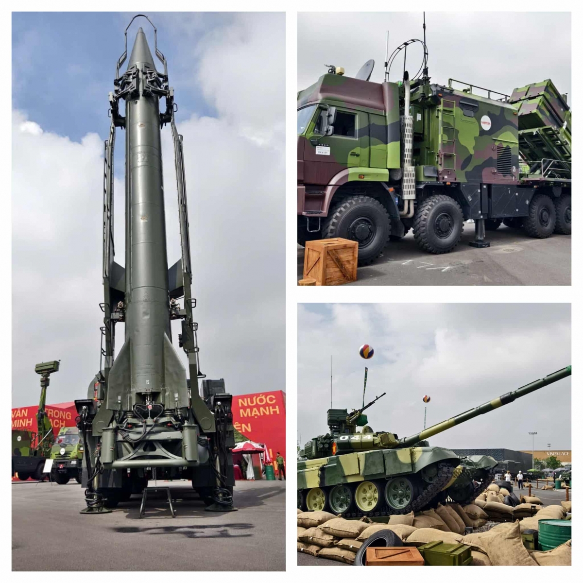 Xe tăng, tên lửa tại khu Triển lãm
