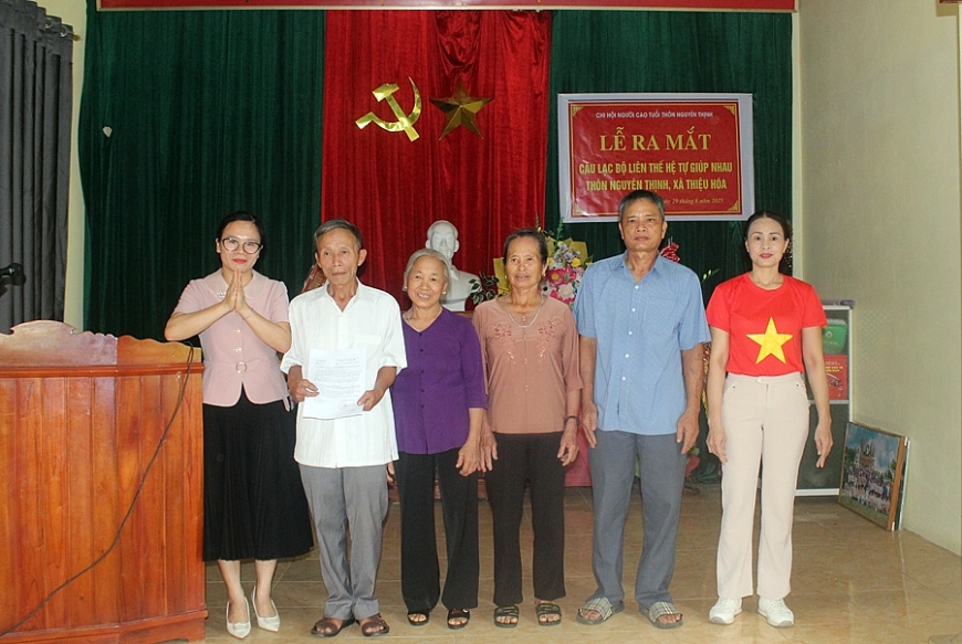 Ra mắt CLB Liên thế hệ tự giúp nhau đầu tiên sau khi thực hiện chính quyền địa phương 2 cấp