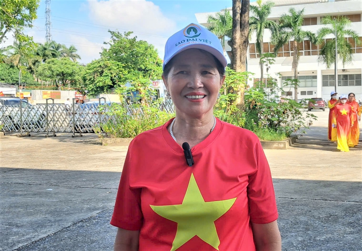 Bà Nguyễn Thị Đoàn, Chủ nhiệm CLB Tự chăm sóc sức khỏe tổ 3 Mễ Trì Thượng