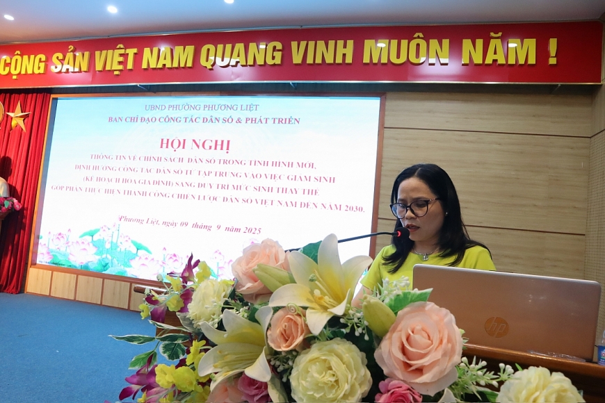 Phường Phương Liệt tổ chức Hội nghị thông tin chính sách dân số trong tình hình mới