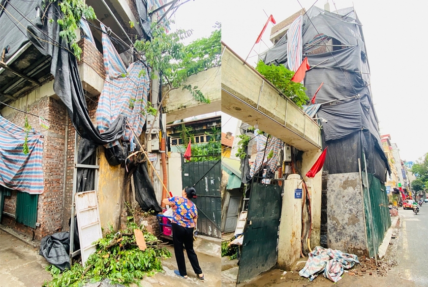 Người dân ý kiến về việc xây dựng lấn chiếm trụ công sử dụng chung của KTT 254A Thụy Khuê.