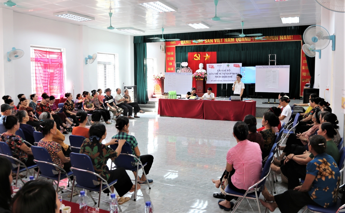 Quang cảnh buổi sinh hoạt của CLB LTHTGN thôn Đoài Khê