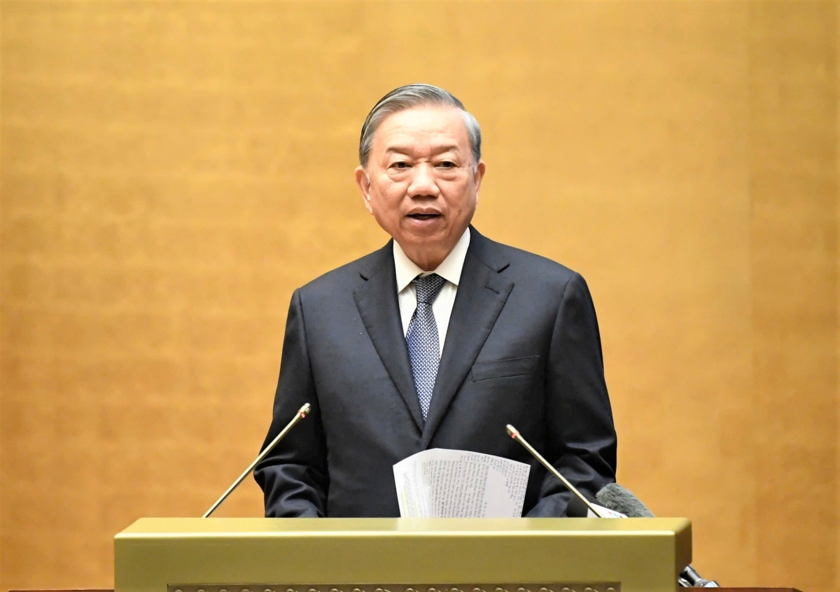 Tổng Bí thư Tô Lâm phát biểu chỉ đạo tại hội nghị quán triệt 4 nghị quyết mới của Bộ Chính trị.