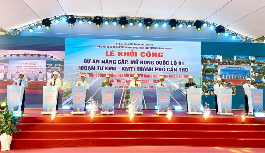 Nghi thức Lễ khởi công Dự án  Nâng cấp, mở rộng Quốc lộ 91 đoạn Km0-Km7.