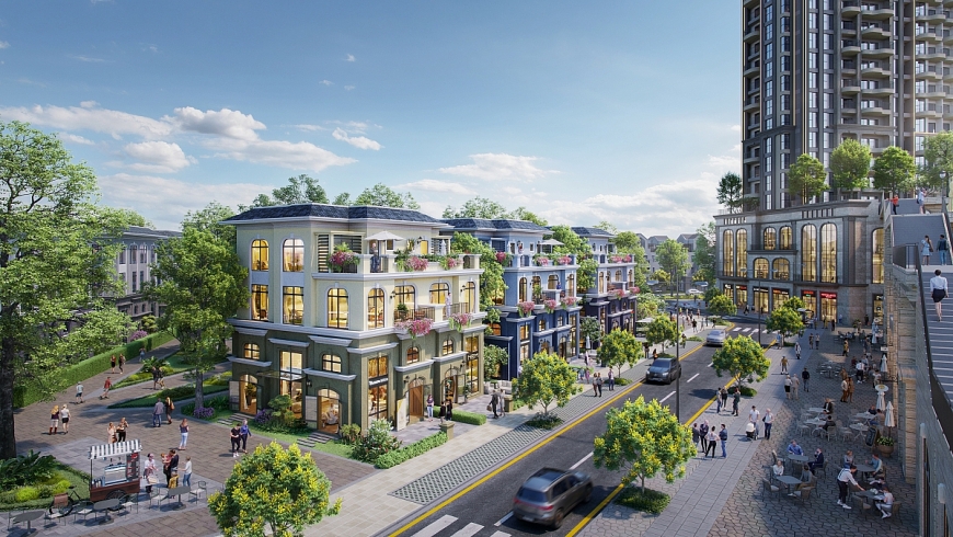 The Campus 2 hấp dẫn nhờ đối diện 3 tầng khối đế thương mại Central Park Residences