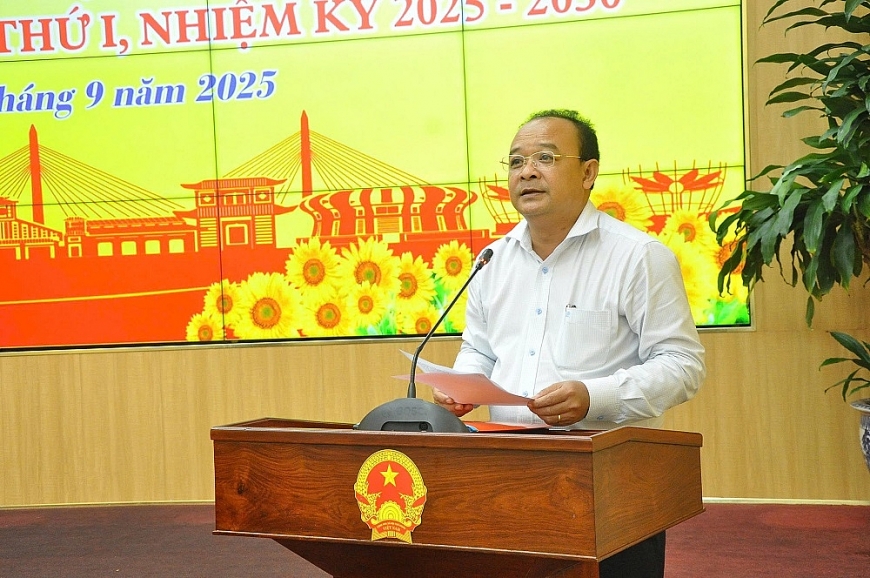 Ông Nguyễn Ngọc Tâm, Trưởng Ban Tuyên giáo và Dân vận Thành ủy, Tổ trưởng Tổ tuyên truyền Tiểu ban Tổ chức phục vụ Đại hội, trả lời vấn đề báo chí đặt ra