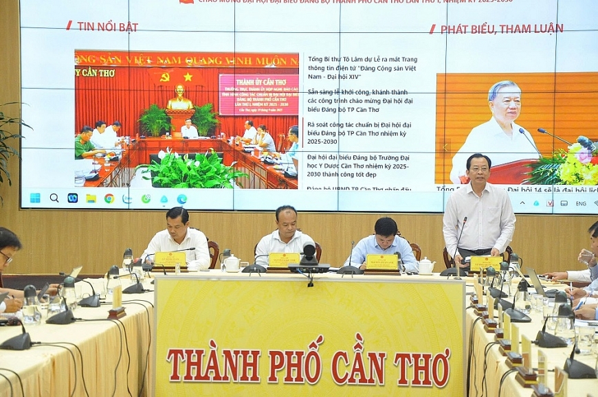 Lãnh đạo thành phố chủ trì họp báo thông tin về Đại hội đại biểu Đảng bộ TP Cần Thơ lần thứ I, nhiệm kỳ 2025-2030