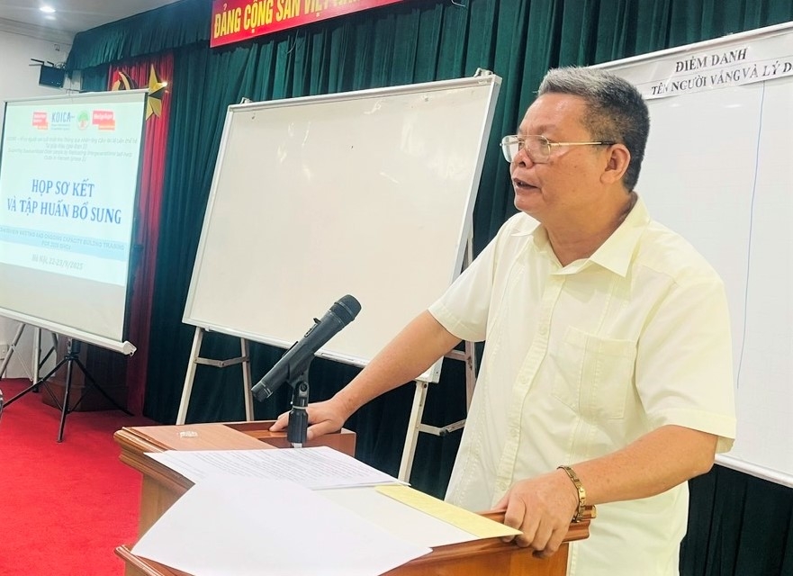 Ông Phạm Huy Giáp phát biểu