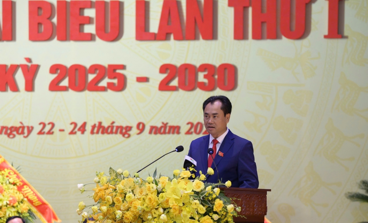 Bí thư Tỉnh ủy Thái Nguyên Trịnh Việt Hùng phát biểu khai mạc