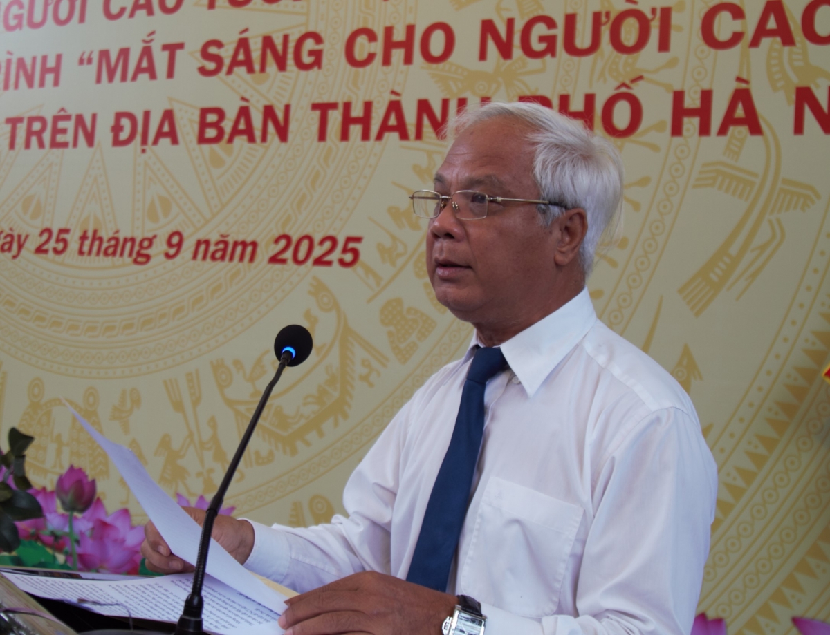 Đồng chí Nguyễn Thế Toàn, Chủ tịch Hội NCT TP Hà Nội phát biểu khai mạc