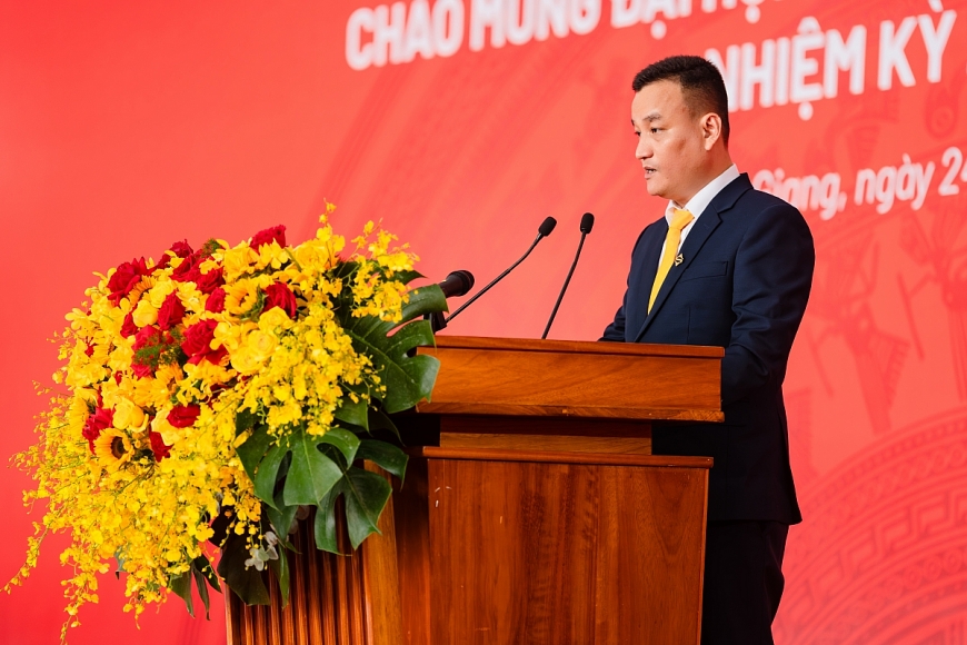 Ông Bùi Thành Trung - Chủ tịch Sun Group Vùng miền Nam - phát biểu tại lễ khởi công
