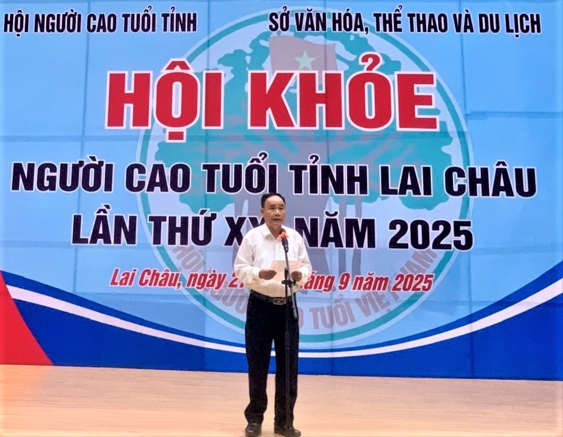 Ông Lê Xuân Phùng, Chủ tịch Hội NCT tỉnh phát biểu