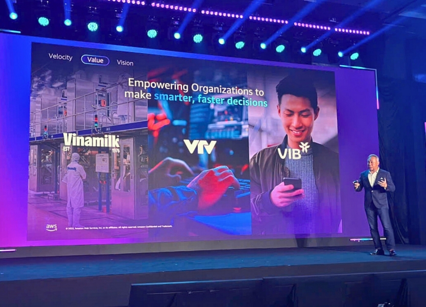 Ông Eric Yeo, Tổng giám đốc AWS Việt Nam, phát biểu tại sự kiện (Ảnh: Minh Anh)