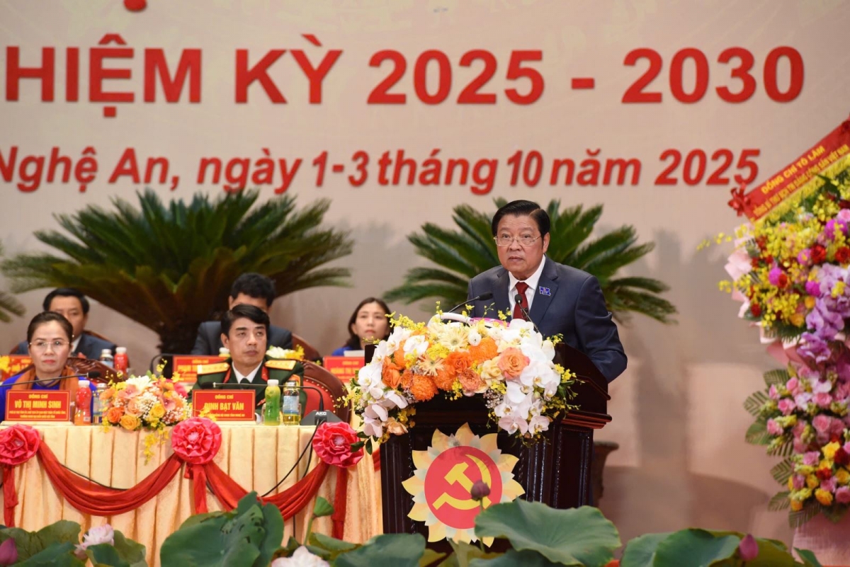 Nghệ An khát vọng vươn lên: Khai mạc Đại hội Đảng bộ tỉnh lần thứ XX