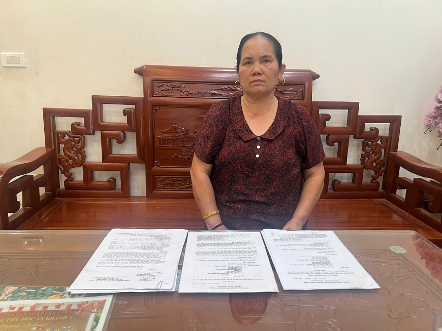 Ảnh: Bà Nguyễn Thị Cuối, đề nghị xem xét vụ án để bảo vệ quyền lợi hợp pháp cho gia đình bà.
