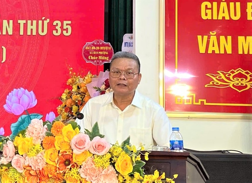 Ông Phạm Huy Giáp phát biểu