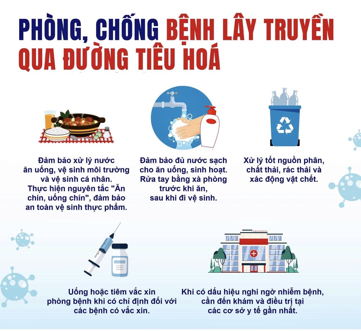 Bệnh đường tiêu hóa thường xuất hiện trong mùa mưa lũ