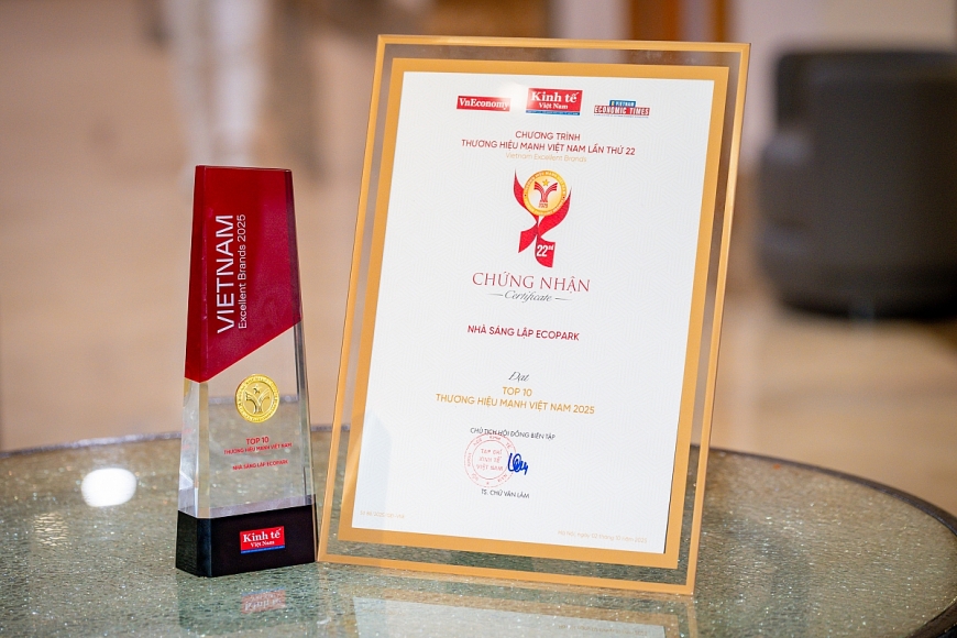 Đây là năm thứ 5 liên tiếp, Ecopark dành giải thưởng Thương hiệu mạnh Việt Nam