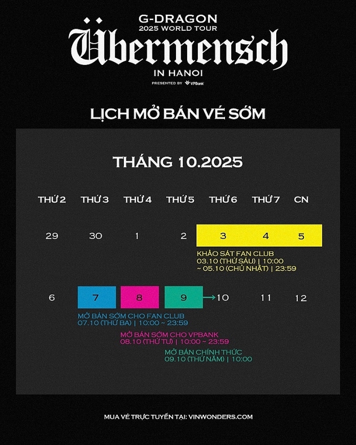 Từ VVIP đến GA: Hành trình cảm xúc độc bản cùng G-DRAGON 2025 WORLD TOUR [Übermensch] tại 8Wonder Ocean City