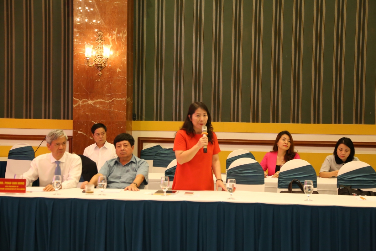 Bà Nguyễn Thị Kim Thanh, Tổng Giám đốc Công ty CP Quốc tế Nhân Ái phát biểu