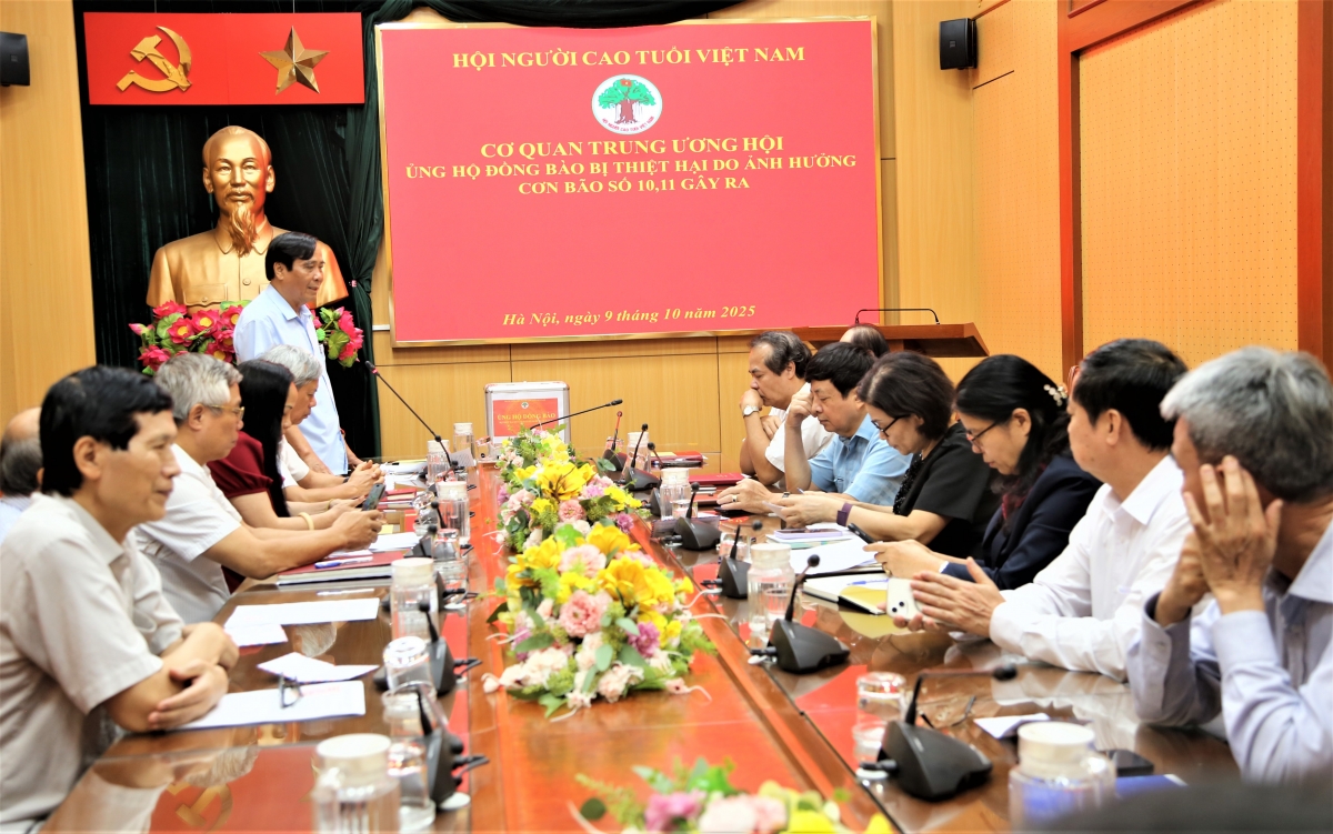 Chủ tịch Nguyễn Thanh Bình phát động Cơ quan Trung ương Hội ủng hộ đồng bào khắc phục hậu quả bão lũ