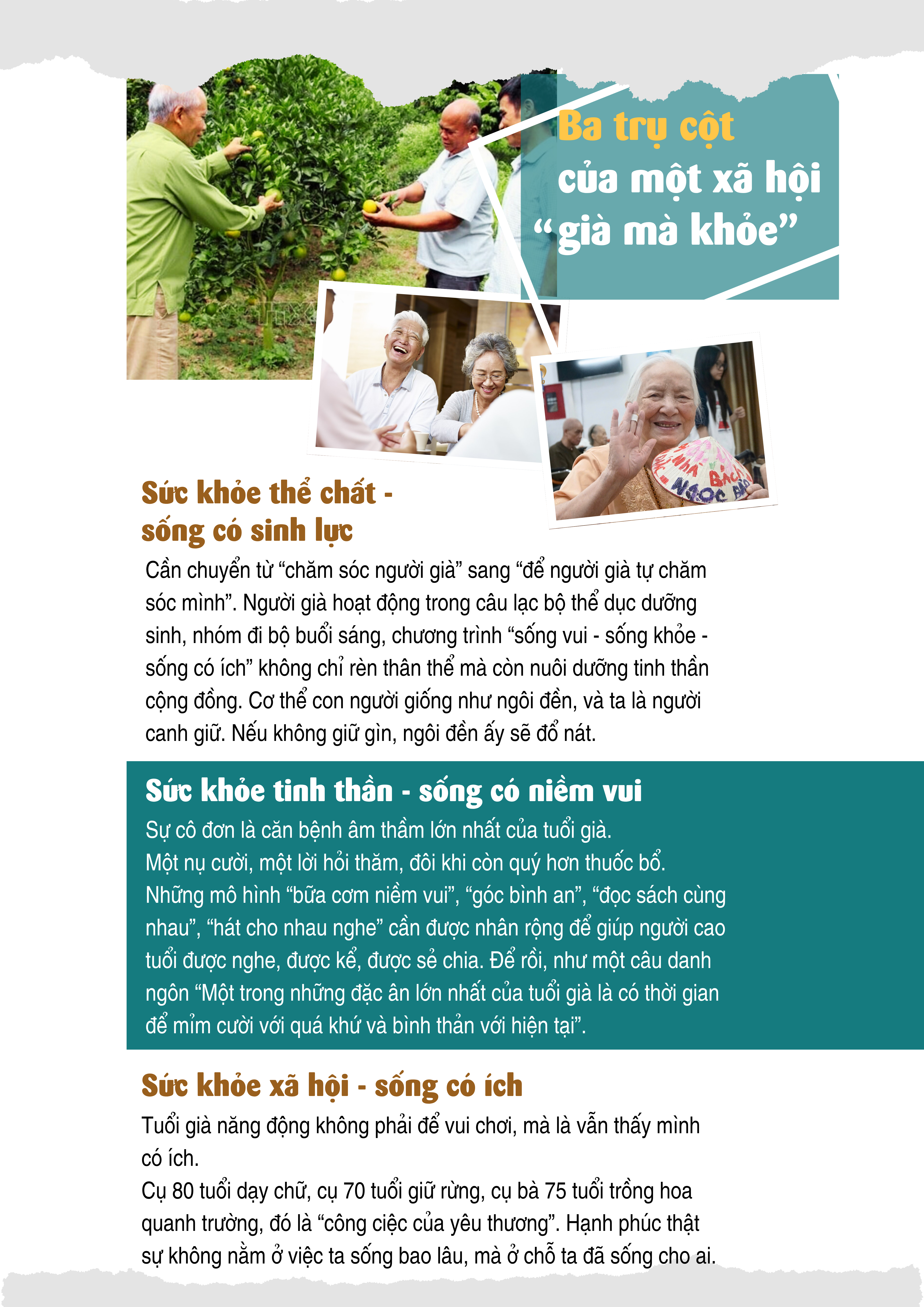 Tuổi già năng động khi mặt trời chưa tắt nắng