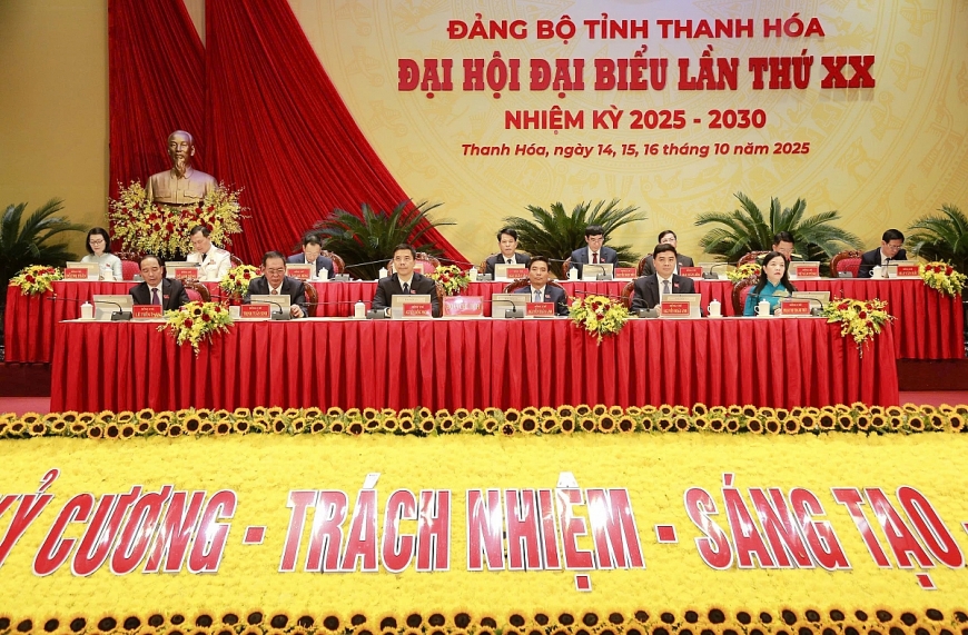Khai mạc Đại hội đại biểu Đảng bộ tỉnh Thanh Hóa lần thứ XX, nhiệm kỳ 2025-2030