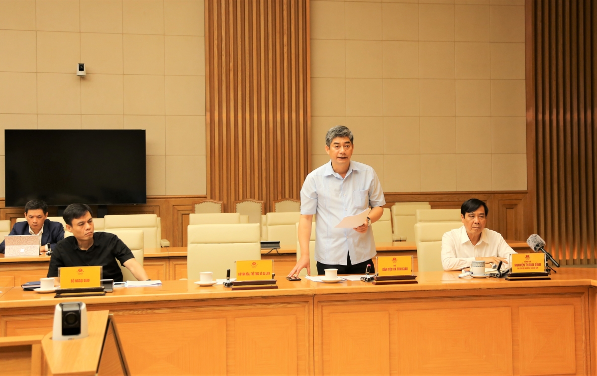 Đại diện Bộ Dân tộc và Tôn giáo phát biểu