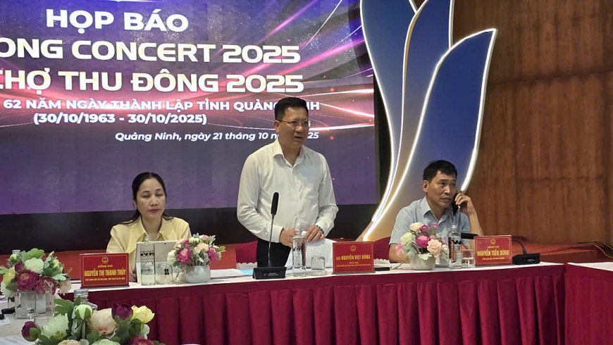 Ông Nguyễn Việt Dũng Giám đốc Sở Văn hóa và Thể thảo tỉnh  Quảng Ninh thông tin về Hạ Long Concert -2025