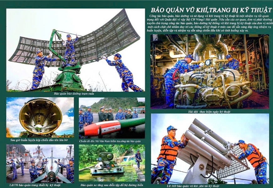                 Bảo quản vũ khí, trang bị kỹ thuật của CBCS Vùng 1 Hải quân.