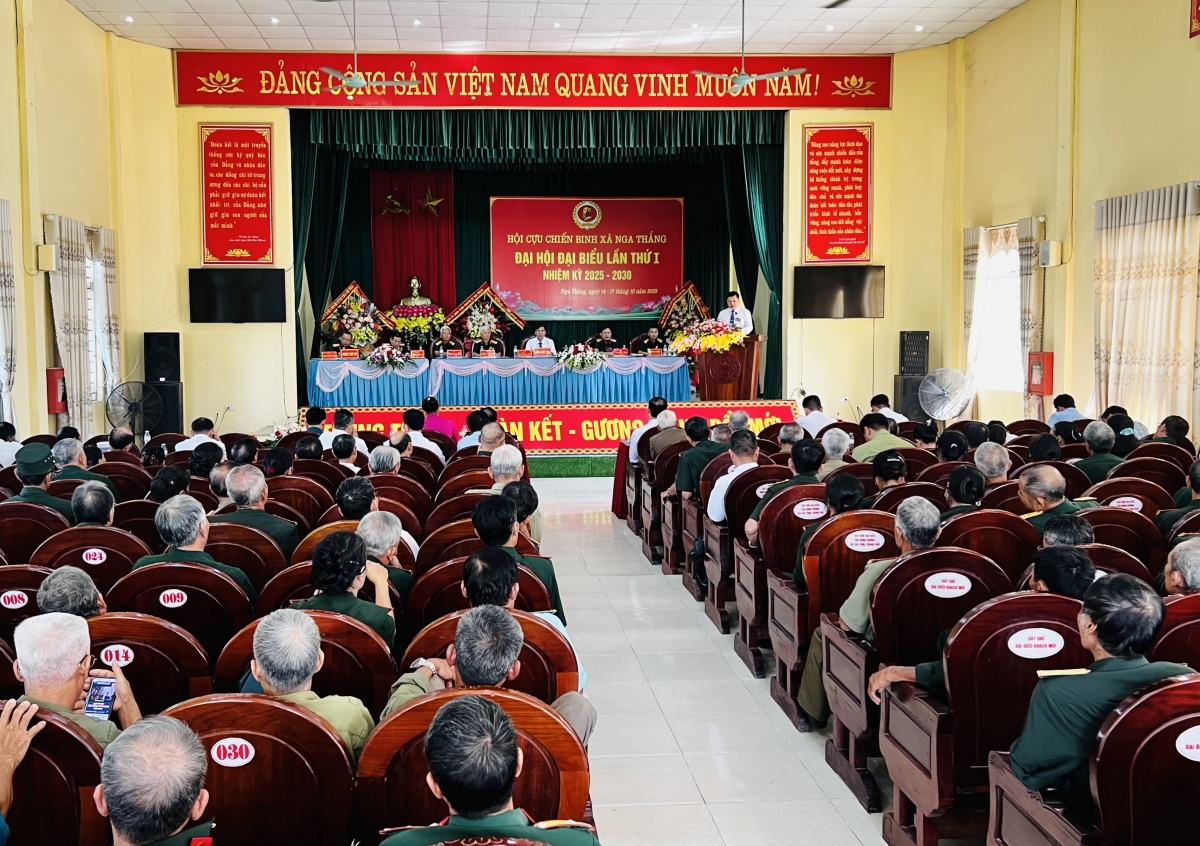 Toàn cảnh Đại hội Hội Cựu chiến binh xã Nga Thắng