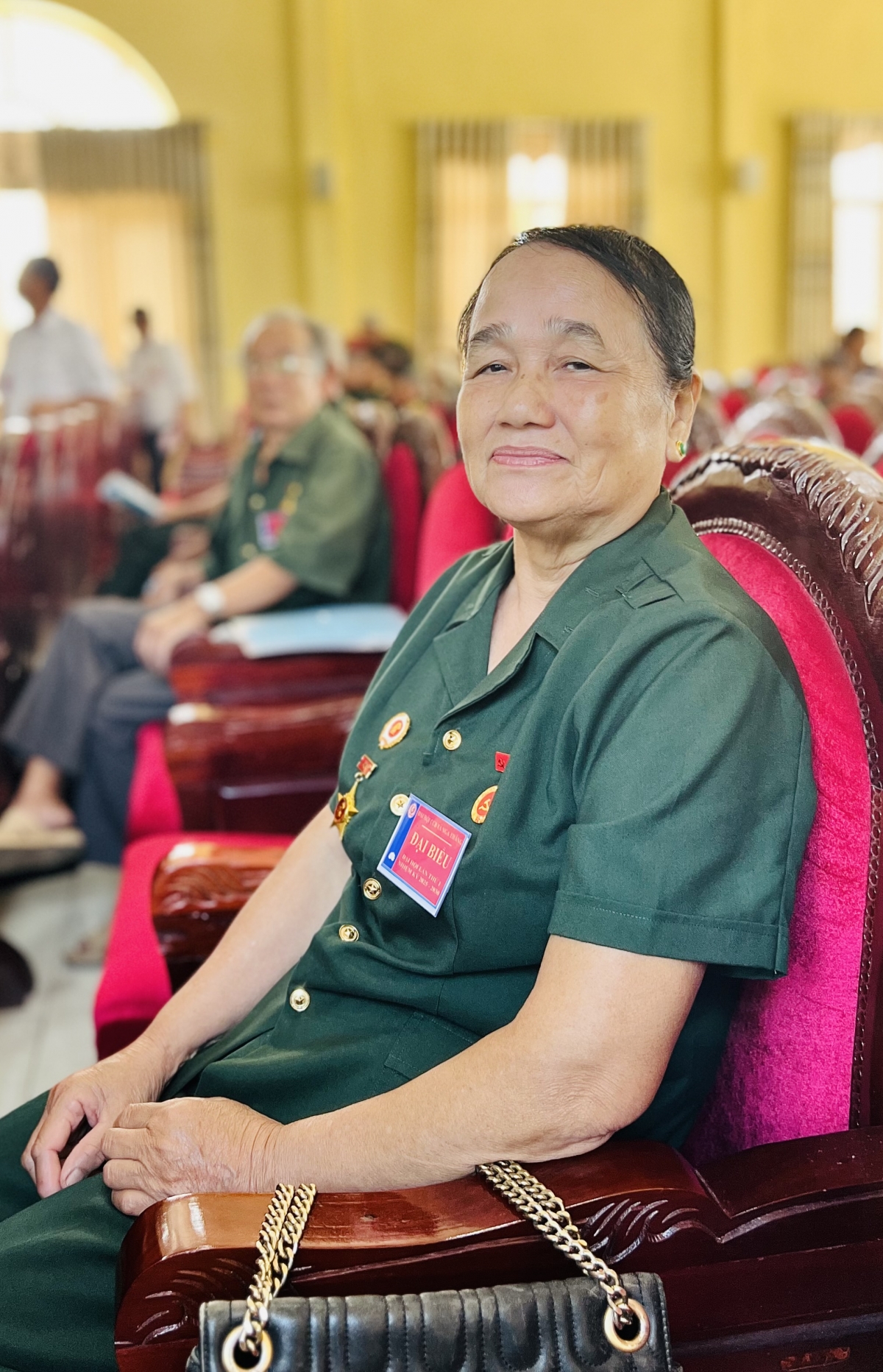 Cựu chiến binh Lưu Thị Khuông, 69 tuổi, xã Nga Thắng