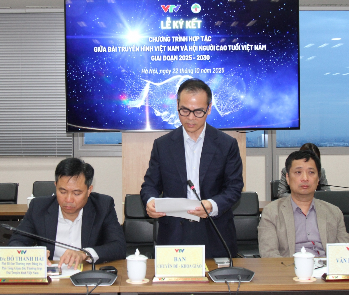 Lãnh đạo Chuyên đề - Khoa giáo phát biểu tại buổi Lễ